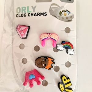 Orly Charms for Clog shoes. Cute Designs. 6 pack. NWT